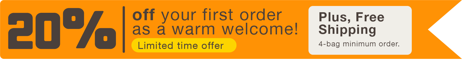 20% Off First Coffee Order – Ricco Coffee Promo Banner Ricco Coffee banner offering 20% off your first coffee order with free shipping on a 4-bag minimum. Limited-time offer on craft-roasted, specialty-grade coffee.